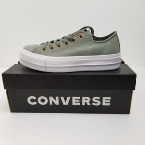 converse ctas clean lift ox black platform shoes